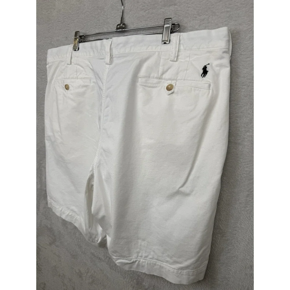 Polo Ralph Lauren Chino Shorts White Stretch Classic Fit Men's 40 Preppy Golf